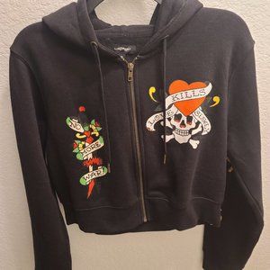 Ed Hardy Love Kills Zip Up Hoodie